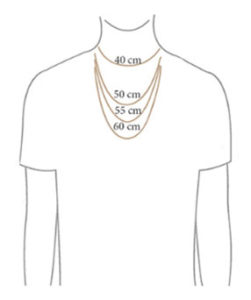 men's necklace size chart