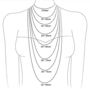 women's necklace size chart
