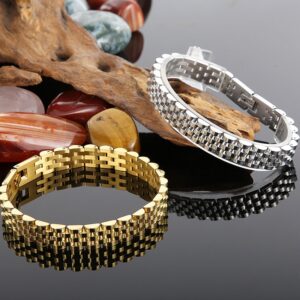 Unisex 10/15mm Link Watch Chain Bracelet