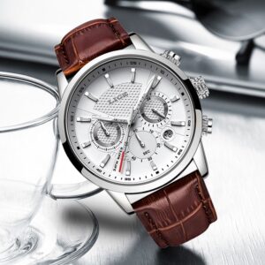 Chronograph Waterproof Sport Automatic Date Quartz Watch