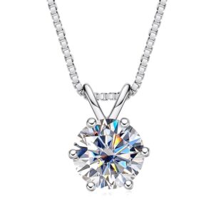 1-3ct D Colour Moissanite 18K Gold Plated Pendant Necklace