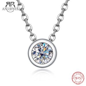 4mm 0.3ct D Colour Moissanite 18K Gold Plated Necklace