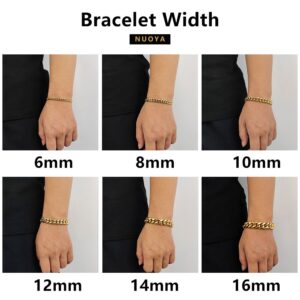 Unisex 18K Gold-Plated Stainless Steel Cuban Link Bracelet