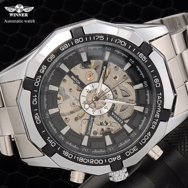 Automatic Skeleton Mechanical Military Watch - Image 3