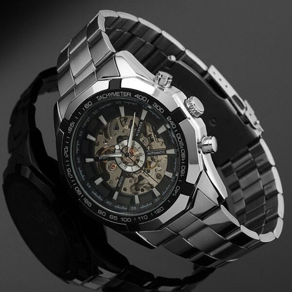 Automatic Skeleton Mechanical Military Watch - Image 4