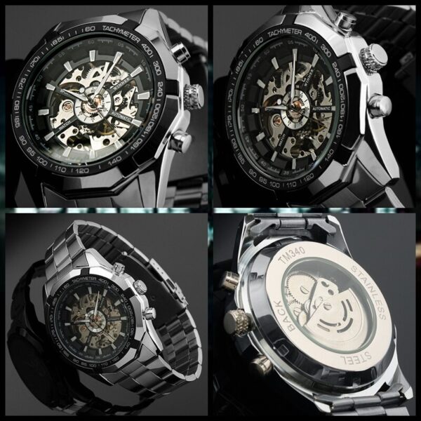 Automatic Skeleton Mechanical Military Watch - Image 6