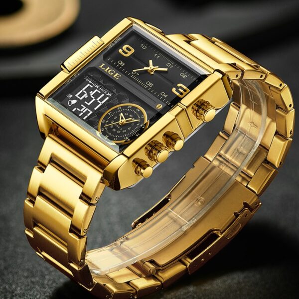 Sports Square Digital Analogy Quartz Watch - Image 3