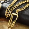 Luxury Retro Golden Hollow Skeleton Mechanical Pocket Watch - Image 4