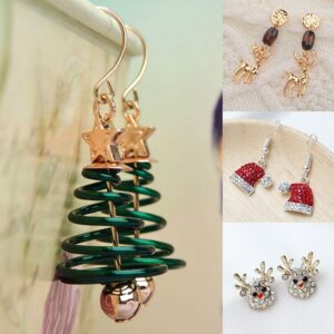 Trendy Statement Christmas Tree Earrings for Women