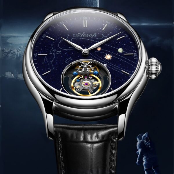 Milky Way Star Sapphire Dial Mechanical Wrist Watch - Image 2