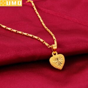 Pure 24k Gold Colour Clavicle Chain Necklace