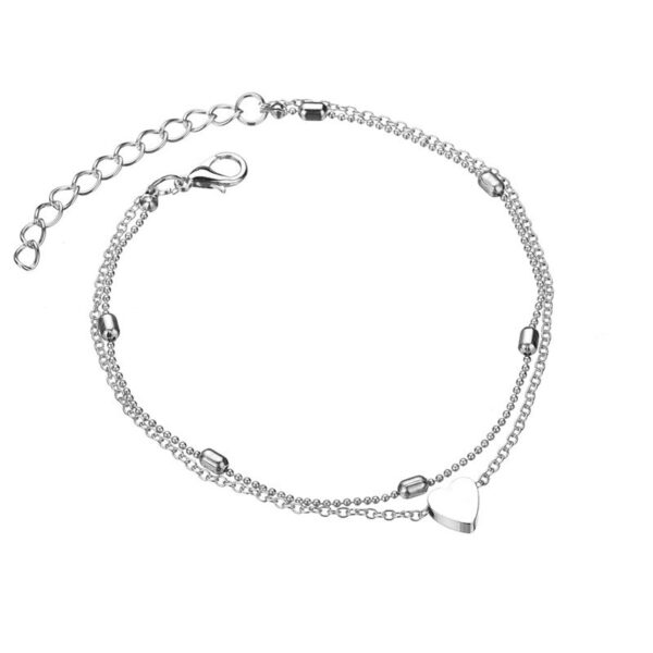 Female Simple Heart Anklet