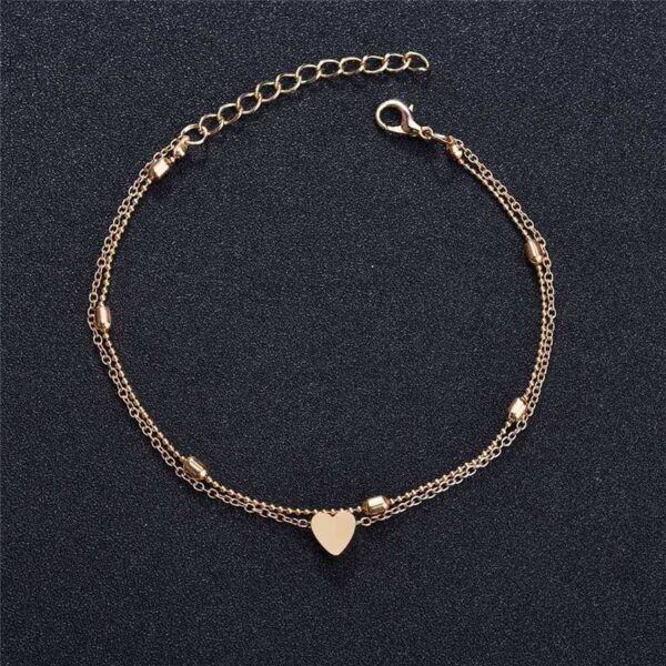 Female Simple Heart Anklet