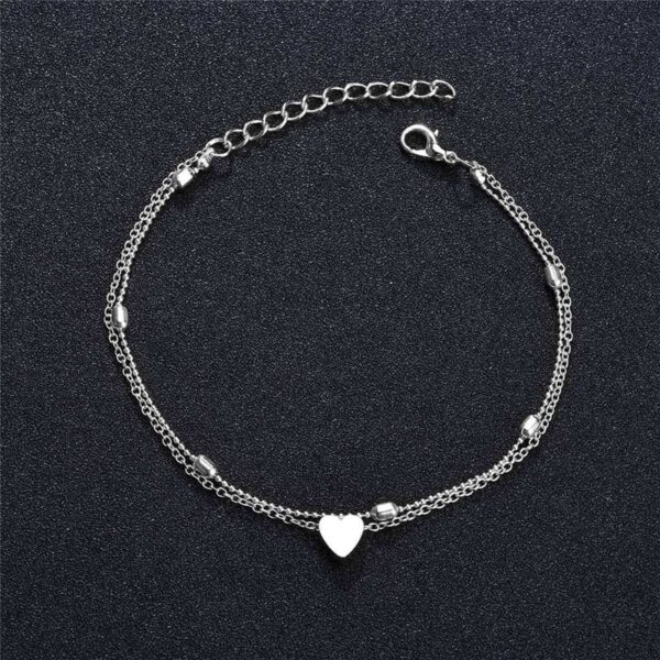 Female Simple Heart Anklet