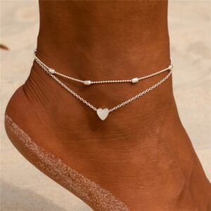 Female Simple Heart Anklet