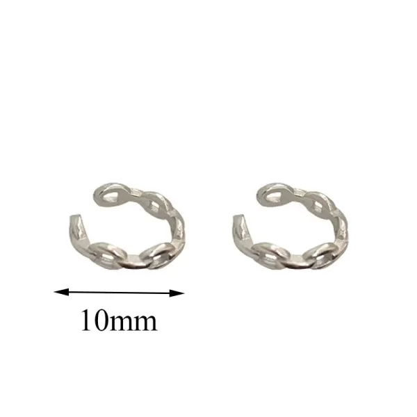 2 Pcs/Bag Non-Pierced Clip-on Crystal Ear Cuffs