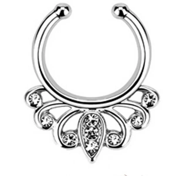 1 Pcs Stainless Steel Clip-On Nose Ring