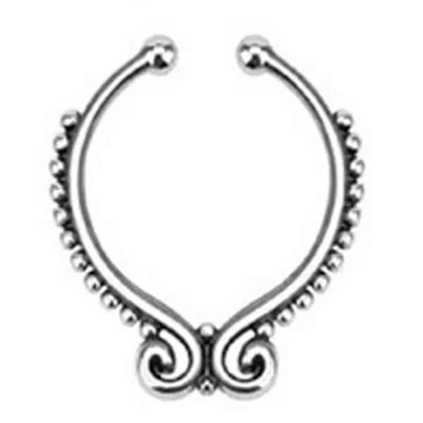 1 Pcs Stainless Steel Clip-On Nose Ring