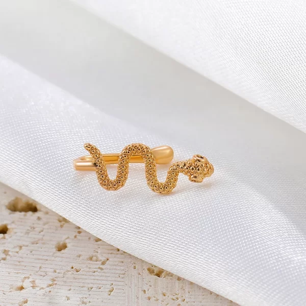 1Pcs Stainless Steel Non-Piercing Snake Nose Ring