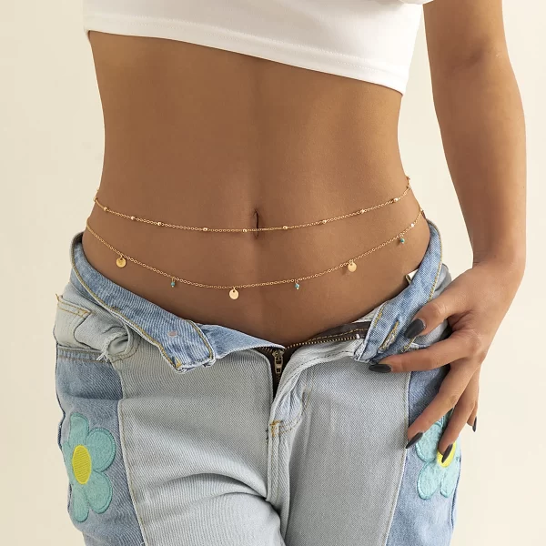 Boho Fashion Multilayer Sequins Belly Chain for Women