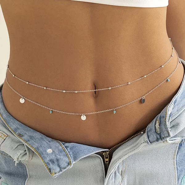 Boho Fashion Multilayer Sequins Belly Chain for Women