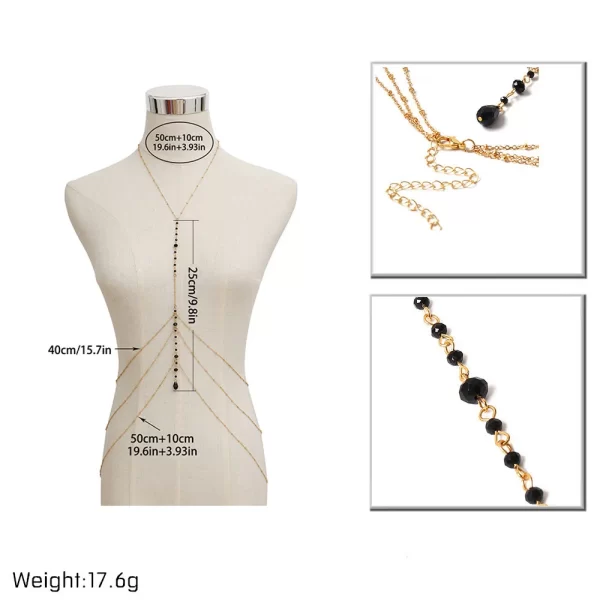 Simple Style Copper Necklace Belly Body Chain