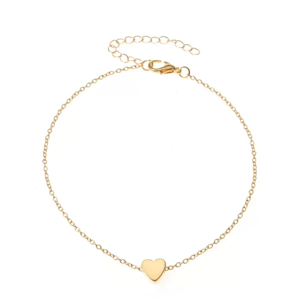 Vintage Multilayer Heart Anklet for Women