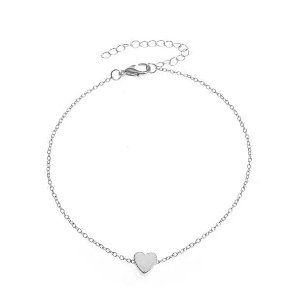 Vintage Multilayer Heart Anklet for Women