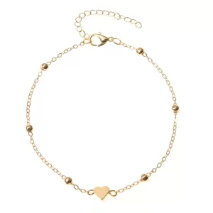 Vintage Multilayer Heart Anklet for Women
