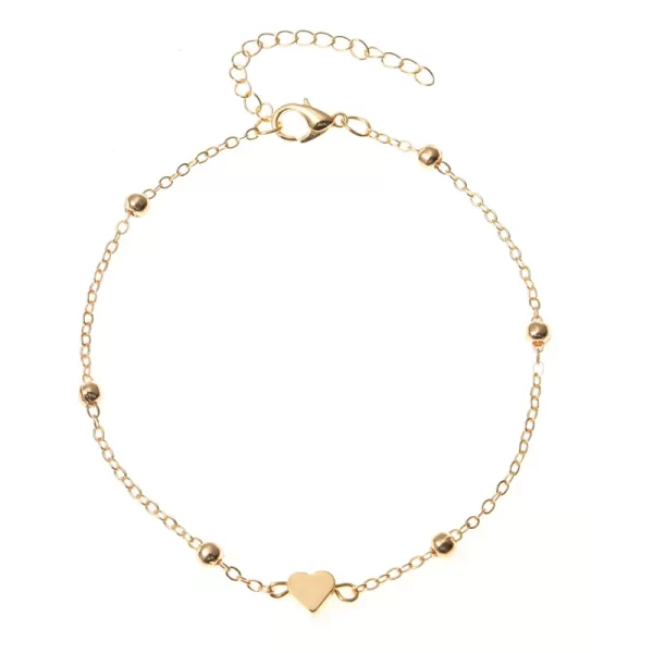 Vintage Multilayer Heart Anklet for Women
