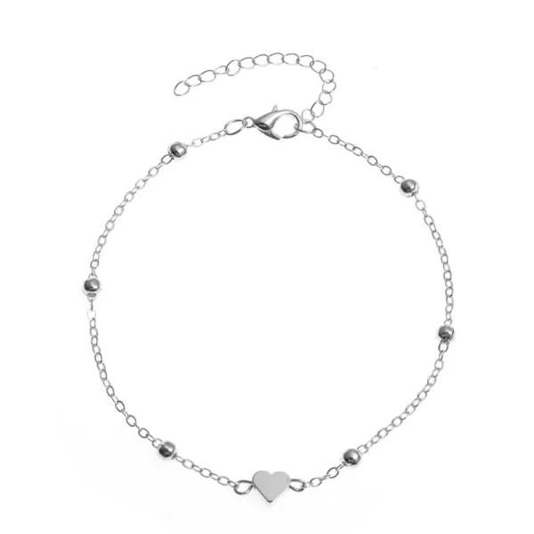 Vintage Multilayer Heart Anklet for Women