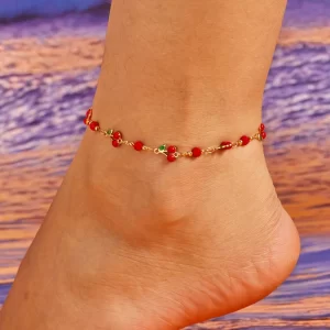 Vintage Boho Zircon Charm Anklet for Women