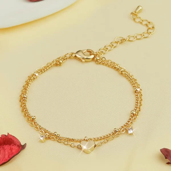 Layer Chain 925 Sliver Plated CZ Anklet