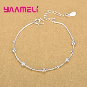 Adjustable Charm 925 Sterling Silver Anklet