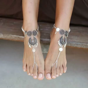 Bohemian Vintage Hollow Carved Toe Anklet