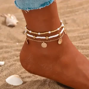 3pcs Retro Bohemian Anklet Set for Women