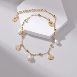 Stainless Steel Adjustable Charms Beads Anklet