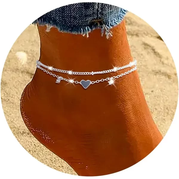 Layer Chain 925 Sliver Plated CZ Anklet